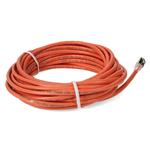 Picture of 50ft Orange CAT 6A Shielded PVC Ethernet Cable Snagless Easy Clear Boot RJ-45 M/M