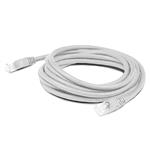 Picture of 5ft White CAT 6A Shielded PVC Ethernet Cable Snagless Easy Clear Boot RJ-45 M/M
