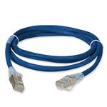 Picture of 5ft Blue CAT 6A Shielded PVC Ethernet Cable Snagless Easy Clear Boot RJ-45 M/M