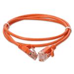 Picture of 5ft Orange CAT 6A Slim PVC Ethernet Cable Snagless Clear-Claw RJ-45 M/M