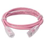 Picture of 5ft Pink CAT 6A Slim PVC Ethernet Cable Snagless Clear-Claw RJ-45 M/M