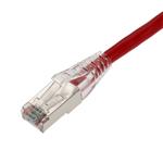 Picture of 5m Red CAT 6 Shielded Plenum-Rated Ethernet Cable Snagless Easy Clear Boot RJ-45 M/M