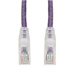 Picture of 60ft Purple CAT 6 PVC Ethernet Cable Snagless Easy Clear Boot TAA RJ-45 M/M
