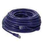 Picture of 60ft Purple CAT 6 PVC Ethernet Cable Snagless Easy Clear Boot TAA RJ-45 M/M