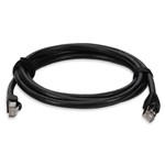 Picture of 6ft Black CAT 6 Shielded PVC Ethernet Cable Snagless Easy Clear Boot RJ-45 M/M