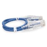 Picture of 6ft Blue CAT 6A Slim PVC Ethernet Cable Snagless Clear-Claw RJ-45 M/M