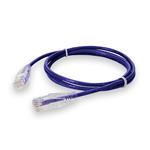 Picture of 6ft Purple CAT 6A Slim PVC Ethernet Cable Snagless Clear-Claw RJ-45 M/M