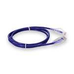 Picture of 6ft Purple CAT 6A Slim PVC Ethernet Cable Snagless Clear-Claw RJ-45 M/M
