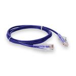 Picture of 6ft Purple CAT 6A Slim PVC Ethernet Cable Snagless Clear-Claw RJ-45 M/M