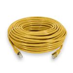 Picture of 75ft Yellow CAT 6 Shielded PVC Ethernet Cable Snagless Easy Clear Boot RJ-45 M/M