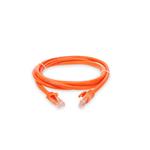 Picture of 7ft Orange CAT 6A PVC Ethernet Cable Snagless Easy Clear Boot TAA RJ-45 M/M