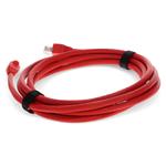 Picture of 7ft Red CAT 6A PVC Ethernet Cable Snagless Bubble Boot RJ-45 M/M
