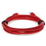 Picture of 7ft Red CAT 6A PVC Ethernet Cable Snagless Bubble Boot RJ-45 M/M