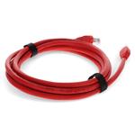Picture of 7ft Red CAT 6A PVC Ethernet Cable Snagless Bubble Boot RJ-45 M/M