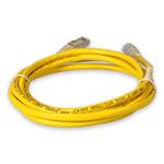 Picture of 7ft Yellow CAT 6A Shielded PVC Ethernet Cable Snagless Easy Clear Boot RJ-45 M/M