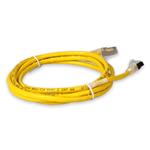 Picture of 7ft Yellow CAT 6A Shielded PVC Ethernet Cable Snagless Easy Clear Boot RJ-45 M/M