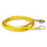 Picture of 7ft Yellow CAT 6A Shielded PVC Ethernet Cable Snagless Easy Clear Boot RJ-45 M/M