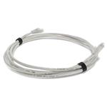 Picture of 7ft White CAT 6 Shielded PVC Ethernet Cable Snagless Easy Clear Boot RJ-45 M/M