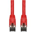 Picture of 7ft Red CAT 8 Shielded (S/FTP) PVC Ethernet Cable Snagless Easy Boot RJ-45 M/M