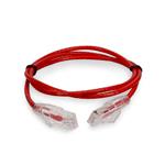 Picture of 7ft Red CAT 6 Slim PVC Ethernet Cable Snagless Clear-Claw RJ-45 M/M