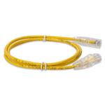Picture of 7ft Yellow CAT 6A Slim PVC Ethernet Cable Snagless Clear-Claw TAA RJ-45 M/M