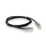 Picture of 7ft Black CAT 6A Slim PVC Ethernet Cable Snagless Clear-Claw RJ-45 M/M