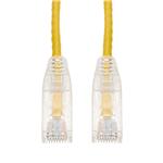 Picture of 7ft Yellow CAT 6 Slim PVC Ethernet Cable Snagless Clear-Claw RJ-45 M/M