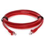 Picture of 8ft Red CAT 6A PVC Ethernet Cable Snagless Bubble Boot RJ-45 M/M