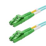 Picture of 10m ALC to ALC Aqua OM4 Duplex LSZH Fiber Patch Cable