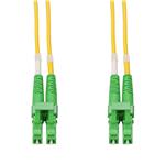 Picture of 10m ALC to ALC Yellow OS2 Duplex Microboot, Snagless OFNR (Riser-Rated) SMF Fiber Patch Cable