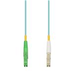 Picture of 20m ALC to LC Aqua OM4 Simplex OFNP (Plenum-Rated) Fiber Patch Cable