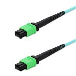 Picture of 15m MPO/APC to MPO/APC Aqua OM4 LSZH 12-Strand Fiber Patch Cable