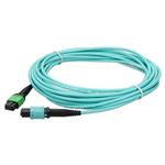 Picture of 7m MPO/APC to MPO/UPC Aqua OM4 LSZH 12-Strand Fiber Patch Cable