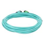 Picture of 7m MPO/APC to MPO/UPC Aqua OM4 LSZH 12-Strand Fiber Patch Cable