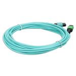 Picture of 7m MPO/APC to MPO/UPC Aqua OM4 LSZH 12-Strand Fiber Patch Cable