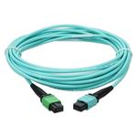 Picture of 7m MPO/APC to MPO/UPC Aqua OM4 LSZH 12-Strand Fiber Patch Cable