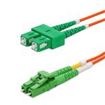 Picture of 25m ASC to ALC Orange OM1 Duplex OFNR (Riser-Rated) MMF Fiber Patch Cable