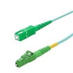 Picture of 85m ASC to ALC Aqua OM4 Simplex OFNR (Riser-Rated) Fiber Patch Cable