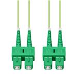 Picture of 15m ASC to ASC Lime Green OM5 Duplex OFNR (Riser-Rated) Fiber Patch Cable