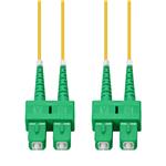 Picture of 20m ASC to ASC Yellow OS2 Duplex OFNR (Riser-Rated) SMF Fiber Patch Cable
