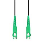 Picture of 20m ASC to ASC Black OS2 Simplex OFNR (Riser-Rated) SMF Fiber Outdoor Patch Cable