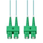 Picture of 25m ASC to ASC Aqua OM4 Duplex LSZH Fiber Patch Cable