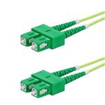 Picture of 25m ASC to ASC Lime Green OM5 Duplex LSZH Fiber Patch Cable