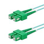 Picture of 80m ASC to ASC Aqua OM4 Duplex LSZH Fiber Patch Cable