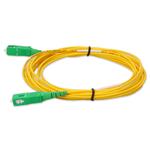 Picture of 1.5m ASC to ASC Yellow OS2 Simplex Microboot, Snagless OFNR (Riser-Rated) SMF Fiber Patch Cable