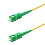 Picture of 2.5m ASC to ASC Yellow OS2 Simplex Microboot, Snagless OFNR (Riser-Rated) SMF Fiber Patch Cable