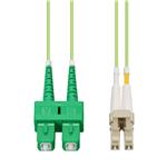 Picture of 0.5m ASC to LC Lime Green OM5 Duplex OFNP (Plenum-Rated) Fiber Patch Cable