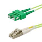 Picture of 0.5m ASC to LC Lime Green OM5 Duplex OFNP (Plenum-Rated) Fiber Patch Cable