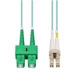 Picture of 15m ASC to LC Aqua OM4 Duplex OFNP (Plenum-Rated) Fiber Patch Cable
