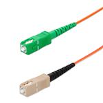 Picture of 20m ASC to SC Orange OM1 Simplex LSZH MMF Fiber Patch Cable